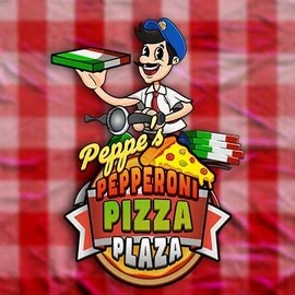Peppe’s Pepperoni Pizza Plaza slot logo by Pragmatic Play at Lucky 7 Casino